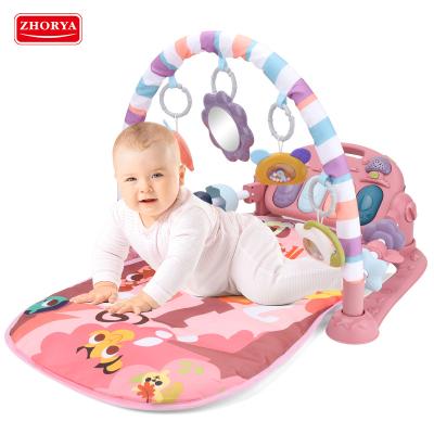 China Eco-friendly Zhorya wholesale best sell soft animal kid activity play gym kid play mat for sale