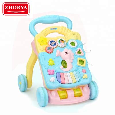 China 2020 New Environmental Protection Drawing Board Music Piano Key 4 in 1 Baby Learning Walker Multifunctional with Light and Music for Child for sale