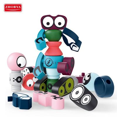 China Magnetic Blocks For All Combination Robot Blocks Baby Toys Colorful Magnetic Creative Strong Magnetism Force For Any Combination for sale