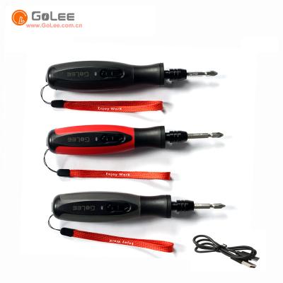 China USB Rechargeable Electric Screwdriver 3.6V GL-LEE03 2000 mah for sale