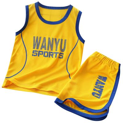 China New Sports Summer Quick-drying Moisture-Wicking Moisture-Wicking Elastic Waist Vest Suit Kids Basketball Sports Invest Suit for sale