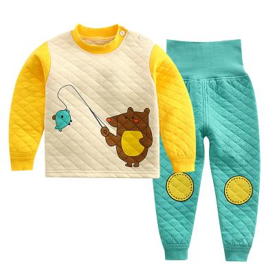 China Gothic Cotton Children's Winter Underwear Suit Thermal Overlayer Quilted Thickening Suit for sale