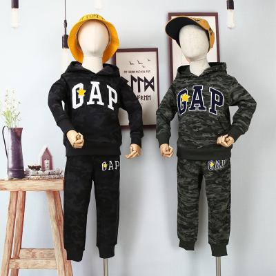 China Europe and America Europe and America Kids Cotton Long Sleeve Hooded Sweatshirts Camouflage Custom Sweatshirt Set for sale