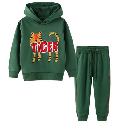 China Hot Sports Selling Three Colors Long Sleeve Sweatshirts Set Cartoon Custom Kids Hooded Sweatshirts Set for sale