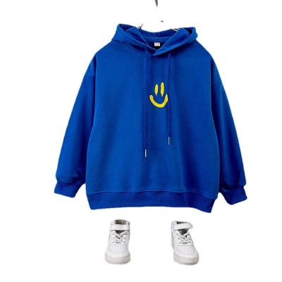 China Wholesale Anti-Shrink Smiley Cartoon Children's Hoodies Long Sleeve Fashion Boys and Girls Solid Color Custom Hoodie for sale