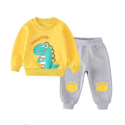 China Casual fashion many styles kids cute cartoon round neck sweatshirt unisex sweatshirt and sweatpants set for sale