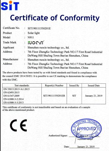 CE - Shenzhen Ruocin Technology Co., Ltd.