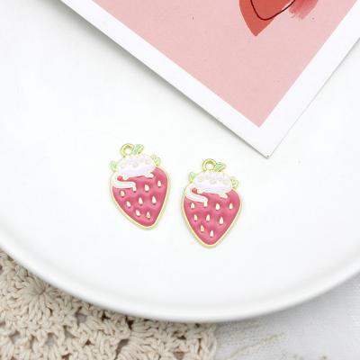 China Shoe Buckle Strawberry Lace Charms New Arrival DIY Ornaments for Cute Little Girls Sneakers Accessories for sale