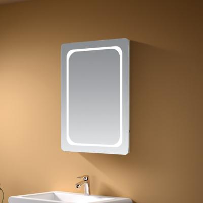 China 2021 Triple Mirror Horizontal Medicine Cabinet Led Wall Mirror Bathroom Mirror Body Smart Sensor for sale