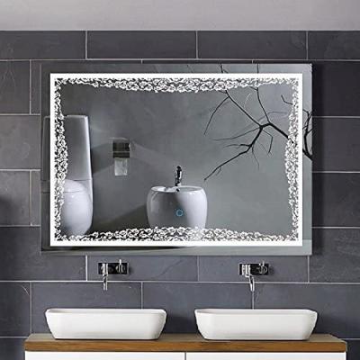 China Factory Price Hotel Bathroom Framless LED Lighted Home Wall Mounted Backlit Vanity Top Lighted Mirror for sale