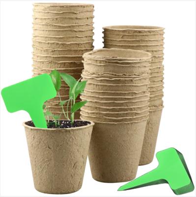 China Gardening & Planting Peat Pots For Garden Seedling Tray 3in 100% Organic Eco-friendly Seedling Germination Trays Biodegradable for sale