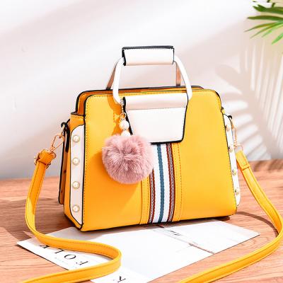 China 2022 High Quality Supplier Wholesale PU Leather Simple Shoulder Bags Women Ladies Tote Handbags for sale