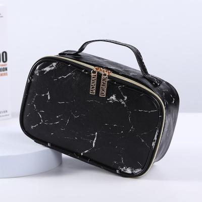 China Marbling Waterproof Shockproof Dustproof Washing Cosmetic Bag Storage Portable Lady Bag for sale