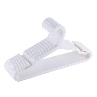 China New Design Modern Wholesale Premium Multifunctional Ultra Thin White Color Plastic Hangers for sale