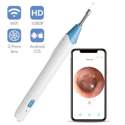 China Endoscope Inskam208 720P 3.9mm Blue Color Ear Scope Visual Otoscope Cleaner Channel WiFi Ear Cleaning Tool for sale