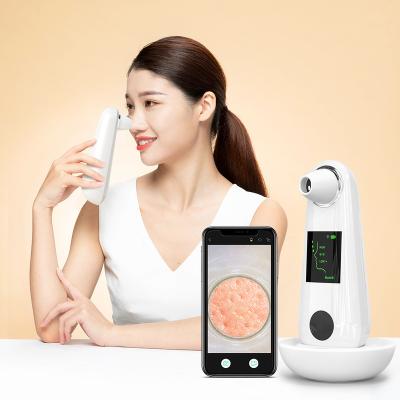 China 2021 New Black Head Vacuum Cleaner Face Blackhead Removal Suction Cleaning Anthracnose Soaking 20x HD Microscope Visual Beauty Equipment for sale