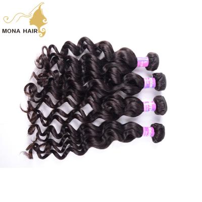 China Loose Wave Deep Ends Double Wefts Non Remy Loose Wave Cheap Malaysian Hair Weave for sale