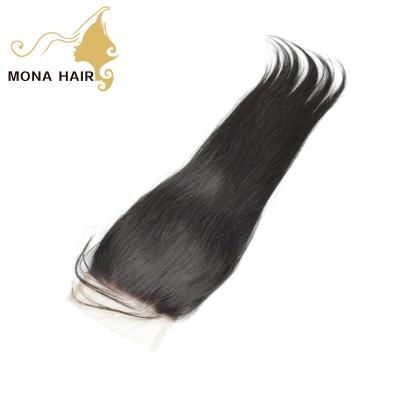 China Tangle and Shedding Straight Brazilian Remy Hair and Free Hot Selling Closure for sale