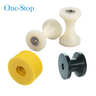 China Machine Transmission Parts Processing And Customizing Various Colors MC Materials Sizes Pouring Wear Resistant Self Lubricating PU Nylon Roller Pulley for sale