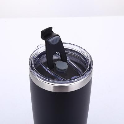 China Wholesale Solid Color 20oz 30oz Stainless Steel PORTABLE Insulated Vacuum Cup Tumbler With Lid Staw (VC007) for sale