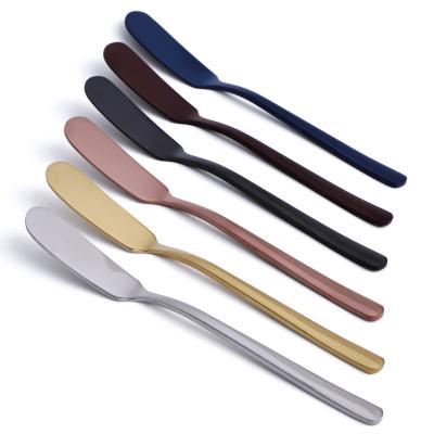 China Viable Colorful Household Stainless Steel Butter Knife Dinner Snives K001 for sale