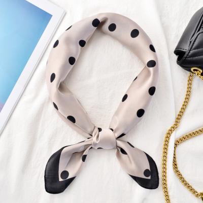 China New 70 *70cm Elegant Spring Square Dot Silk Scarf Female Scarf Fashion Headband For Female (SC003C) for sale