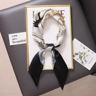 China Square New Elegant Digital Printing Retro Style Polyester Small Square Scarf Silk Scarf For Lady (S009C) for sale