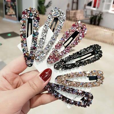 China Korean Fashion Colorful Hairpin Crystal Girls Barrettes Stylish Hairclip (H030C) by Fashion BB for sale