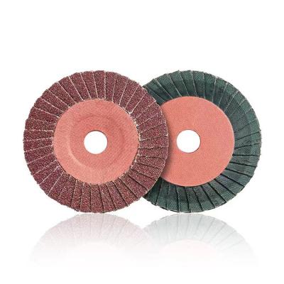 China Workpiece Edges Polishing Custom Design Stainless Steel Fin Disc Sand Abrasive Grinding Wheel For Corner Grinder for sale