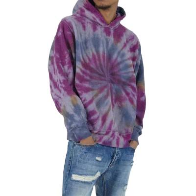 China Wholesale custom 100% cotton oversized hip hop streetwear Anti-wrinkle tie dye unisex hoodie men for sale