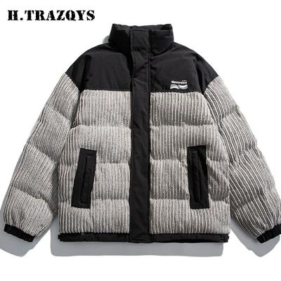 China Wholesale Custom Made Men Corduroy Stripper Jacket High Quality Color Block Printed Waterproof for sale