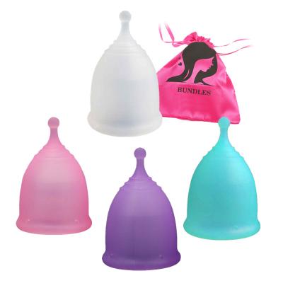 China 100% reusable platinum silicone lady cup multi color brand silicone menstrual custom private medical menstrual cup for women for sale