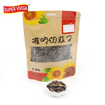 China Wholesale Customized Private Label Dried Nuts Jujube Flavor Sunflower Seeds In Bag for sale