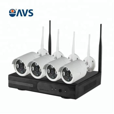 China NIGHT VISION cctv kit 4 camera nvr 4 channel security camera systems 4ch wireless kit for sale