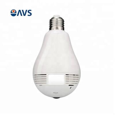 China Wireless Panoramic Bulb Camera Nanny Spy Celling Mounted Wifi Fisheye IP Camera for sale