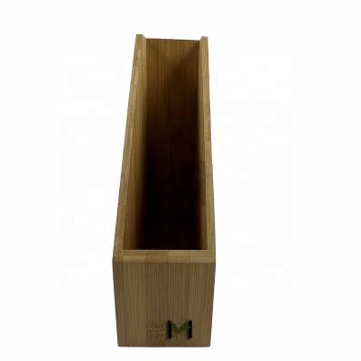 China Vertical Bamboo Magazine and File Rack Bamboo Box in Natural for sale