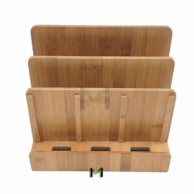 China Home Wooden Wooden Organizer For Multiple Devices Bamboo Bamboo Phone Charging Station Docking Charger Station for sale