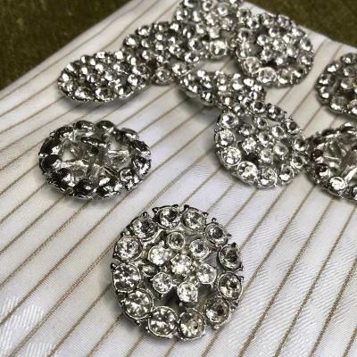 China Directly Sales Sustainable Leg Button Rhinestone Button With Special Pointed Glass Stone Button Colored for sale