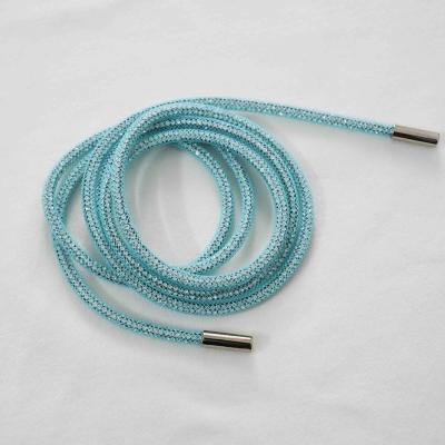 China Environmental Inspection Rhinestone DIY Rhinestone Drawstring Pants Rope Lazy Elastic Bowknot Laces Belt Bowknot Laces Clothing Accessory for sale