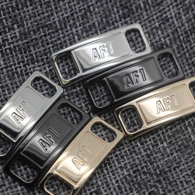 China Viable Metal Lace Label Custom Logo Shoelace Buckle Suitable for Men's and Women's Sneakers Metal Label Sneaker Accessories for sale