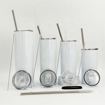 China Factory Stocked 20oz Sublimation Direct Straight Tumblers With Straw And Brush for sale