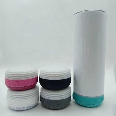 China New Arrival Fashion Music Sublimation Stainless Steel 20oz Speaker Sublimation Straight Smart Insulated Rocker With Speaker for sale