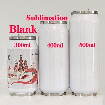 China Viable 300ml 400ml 500ml High Quality Double Walled Coke Can Tumbler 304 Stainless Steel Sublimation Coke Cans for sale