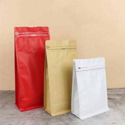 China Flat Bottom Zipper Aluminum Foil Seal Recyclable Moisture Proof Octagonal Coffee Bag for sale