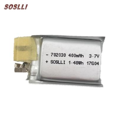 China Rechargeable toys 702030 3.7v 400mah lipo battery for RC toy for sale