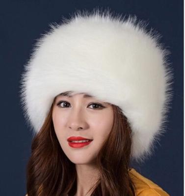 China Fashion Winter Fox Fur Hat Fur Hat COMMON White Fur Hat for sale