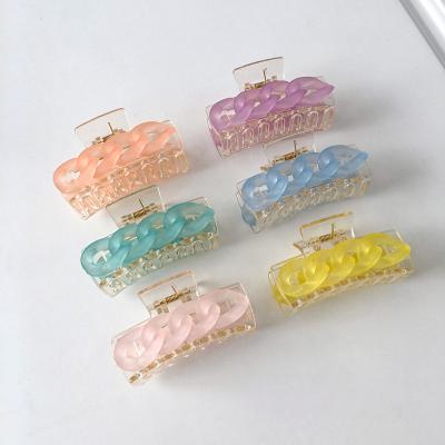 China Wholesale Fashion Hair Decoration Hair Candy Chain Decoration Acrylic Hair Claw Clips For Women Hair Accessories for sale