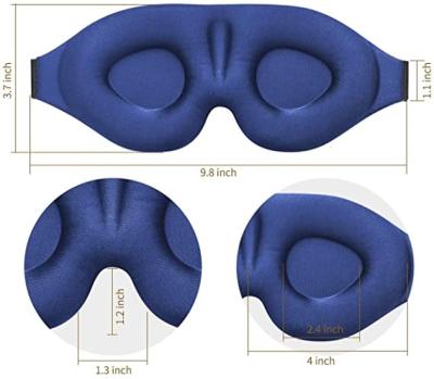 China Anti-wrinkle RTS in Foam Stream Comfortable Elastic Sleeping Memory 3D Blindfold Silk Eye Mask for sale