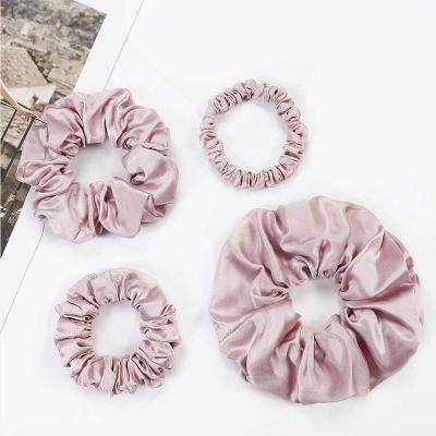 China Fashionable Premium Quality Silk Fabric Ponytail Holders Natural Silk Scrunchies For Women for sale