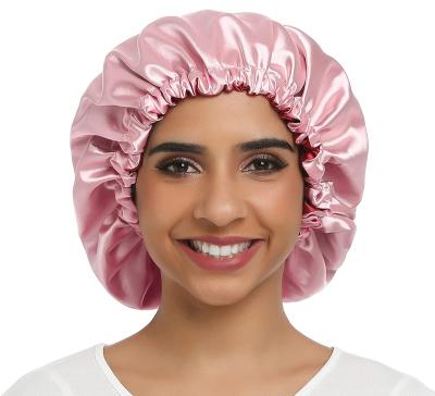 China Image Designer Bonnets Hair Cap Silk Hood, Natural Silk Sleeping Night Cap For Hair Beauty for sale